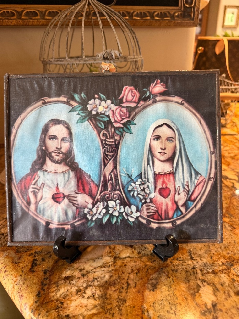 Antique 3 Framed Catholic Church Prints
